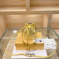 Fendi Women Mon Tresor Glazed Canvas Mini-Bag-yellow (1)