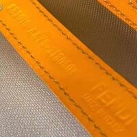 Fendi Women Mon Tresor Leather and Mesh Mini-bag-orange (1)