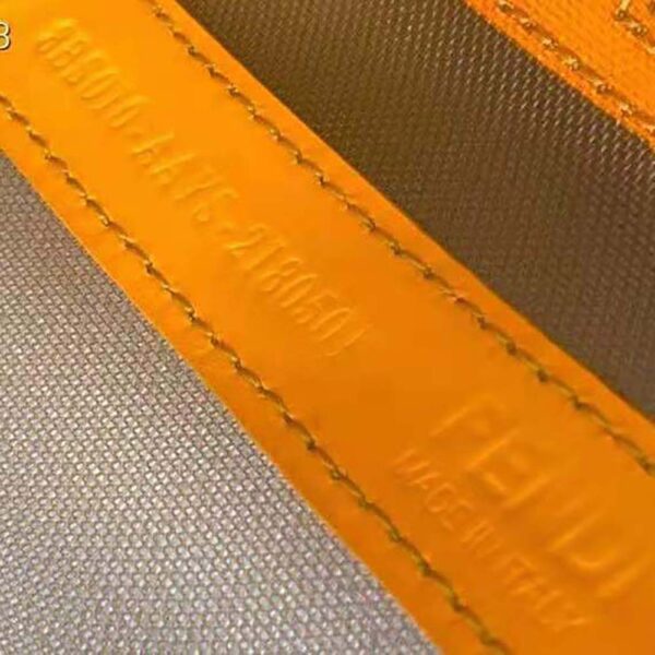 Fendi Women Mon Tresor Leather and Mesh Mini-bag-orange (8)