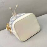 Fendi Women Mon Tresor Leather and Mesh Mini-Bag-White - Image 4