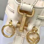 Fendi Women Mon Tresor Leather and Mesh Mini-Bag-White - Image 7