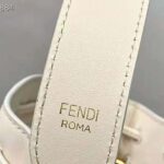 Fendi Women Mon Tresor Leather and Mesh Mini-Bag-White - Image 6