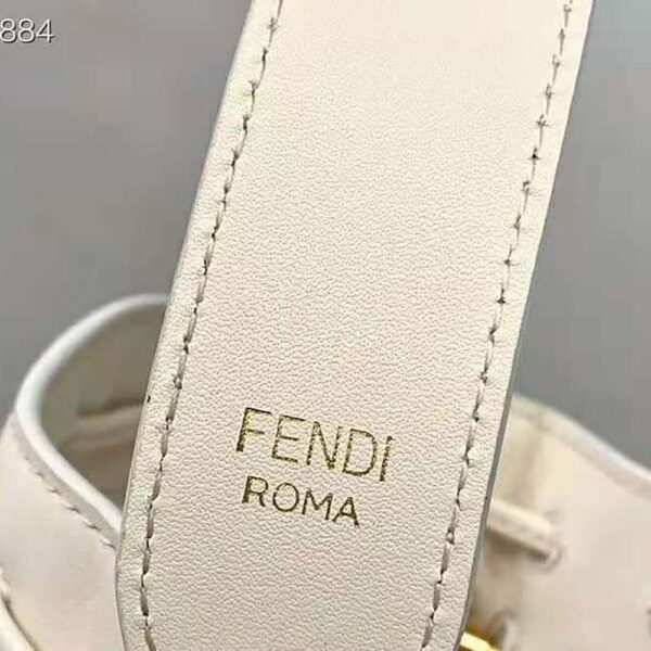 Fendi Women Mon Tresor Leather and Mesh Mini-bag-white (8)