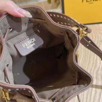 Fendi Women Mon Tresor Mini-Bag in Brown Sheepskin (1)