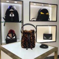 Fendi Women Mon Tresor Mini-Bag in Brown Sheepskin (1)