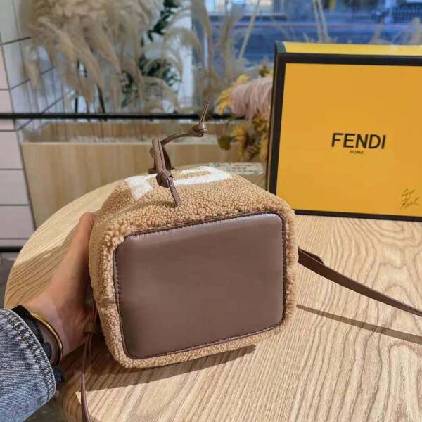Fendi Women Mon Tresor Mini-Bag in Brown Sheepskin (5)