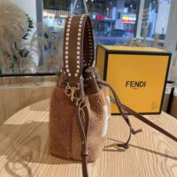 Fendi Women Mon Tresor Mini-Bag in Brown Sheepskin (1)
