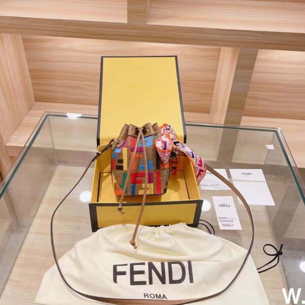 Fendi Women Mon Tresor Multicolor FF Canvas Mini-Bag (2)