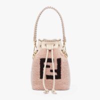 Fendi Women Mon Tresor Pink Sheepskin Mini-Bag (1)