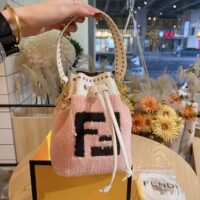 Fendi Women Mon Tresor Pink Sheepskin Mini-Bag (1)