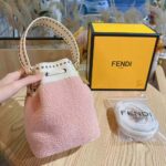 Fendi Women Mon Tresor Pink Sheepskin Mini-Bag - Image 5