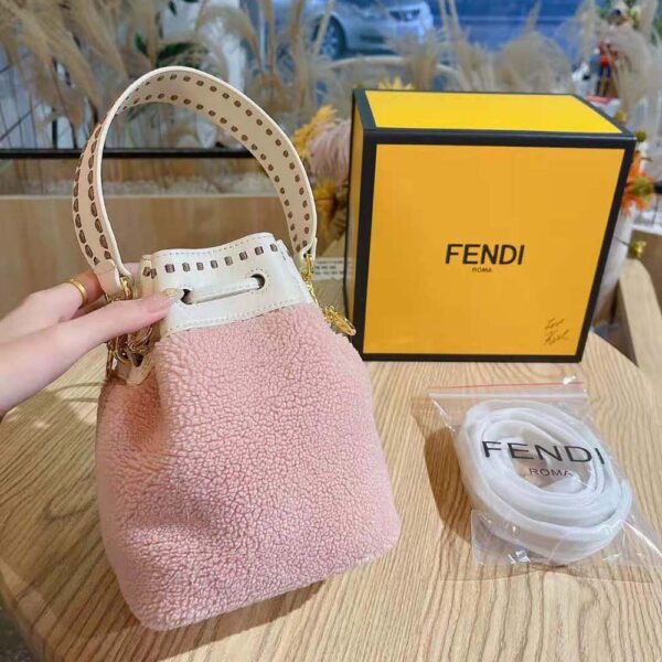 Fendi Women Mon Tresor Pink Sheepskin Mini-Bag (6)