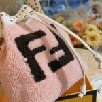 Fendi Women Mon Tresor Pink Sheepskin Mini-Bag - Image 9