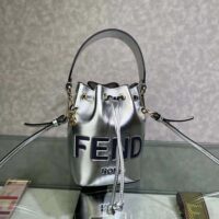 Fendi Women Mon Tresor Silver Laminated Leather Mini Bag (1)