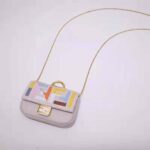 Fendi Women Nano Baguette Charm Beige Canvas Charm - Image 2