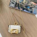 Fendi Women Nano Baguette White Nappa Leather Charm - Image 2