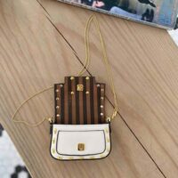 Fendi Women Nano Baguette White Nappa Leather Charm (1)