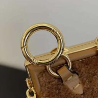 Fendi Women Nano Fendi First Beige Sheepskin Charm (1)