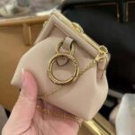 Fendi Women Nano Fendi First Charm Nappa Leather-Beige - Bild 3