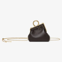 Fendi Women Nano Fendi First Charm Nappa Leather-Black