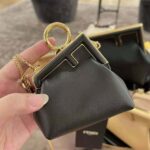 Fendi Women Nano Fendi First Charm Nappa Leather-Black - immagine 2