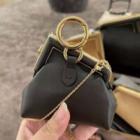 Fendi Women Nano Fendi First Charm Nappa Leather-black (1)