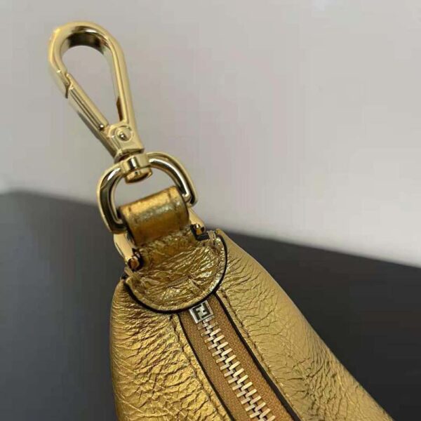 Fendi Women Nano Fendigraphy Gold Leather Charm (10)