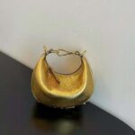 Fendi Women Nano Fendigraphy Gold Leather Charm - Bild 2