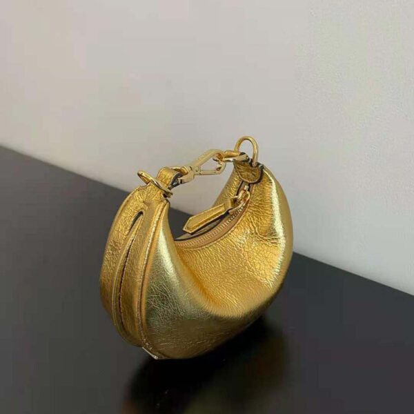 Fendi Women Nano Fendigraphy Gold Leather Charm (3)
