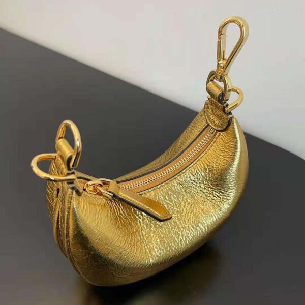 Fendi Women Nano Fendigraphy Gold Leather Charm (5)