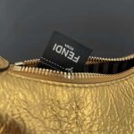 Fendi Women Nano Fendigraphy Gold Leather Charm - Bild 9