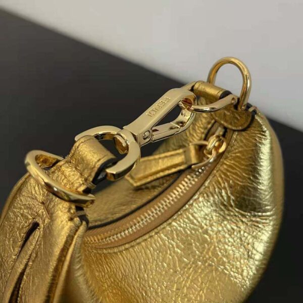 Fendi Women Nano Fendigraphy Gold Leather Charm (8)