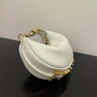 Fendi Women Nano Fendigraphy White Leather Charm (1)