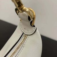 Fendi Women Nano Fendigraphy White Leather Charm (1)