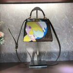 Fendi Women Peekaboo Iconic Mini FF Glazed Fabric Bag with Inlay - immagine 2
