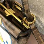 Fendi Women Peekaboo Iconic Mini FF Glazed Fabric Bag with Inlay - immagine 10