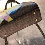 Fendi Women Peekaboo Iconic Mini FF Glazed Fabric Bag with Inlay - immagine 6