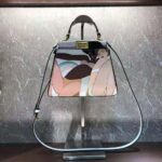 Fendi Women Peekaboo Iconic Mini FF White Glazed Fabric Bag with Inlay – Image 2