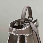 Fendi Women Peekaboo Iseeu Small Gray Full Grain Leather and Elaphe Bag - Image 6