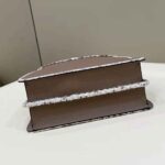 Fendi Women Peekaboo Iseeu Small Gray Full Grain Leather and Elaphe Bag - Image 4