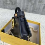 Fendi Women Pico Peekaboo Charm Light Black Nappa Leather Charm – Image 6