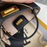 Fendi Women Pico Peekaboo Charm Light Black Nappa Leather Charm – Image 8