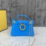 Fendi Women Pico Peekaboo Charm Light Blue Nappa Leather Charm – Image 3