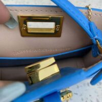 Fendi Women Pico Peekaboo Charm Light Blue Nappa Leather Charm (1)