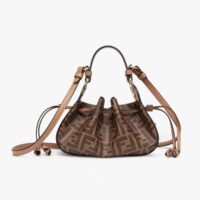 Fendi Women Pomodorino Brown FF Fabric Mini-Bag (1)