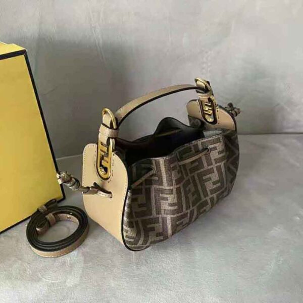 Fendi Women Pomodorino Brown FF Fabric Mini-Bag (3)