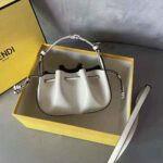 Fendi Women Pomodorino White Leather Mini-Bag - Imagen 2