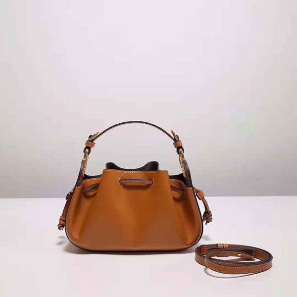 Fendi Women Pomodorino Brown Leather Mini-Bag (2)