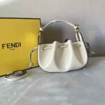 Fendi Women Pomodorino White Leather Mini-Bag - Imagen 3