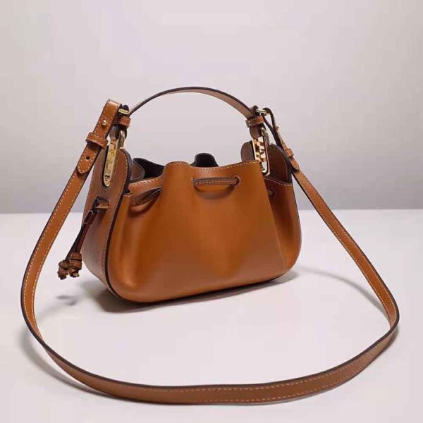 Fendi Women Pomodorino Brown Leather Mini-Bag (3)